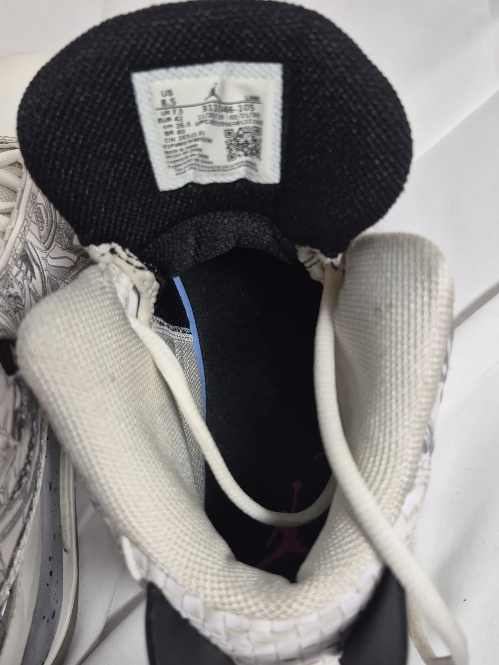 Air Jordan Dub Zero White Cement Laser Shoes 8.5